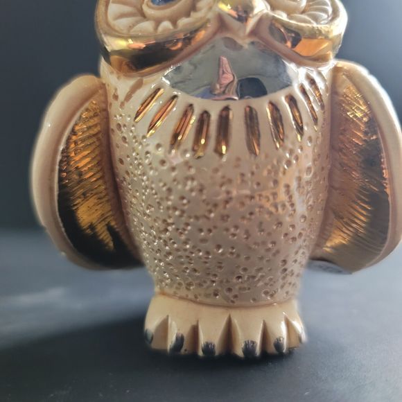 Rinconada Snowy Owl Gold Silver  Accents Figurine De Rosa  Uruguay Limited Ed. - Picture 15 of 15